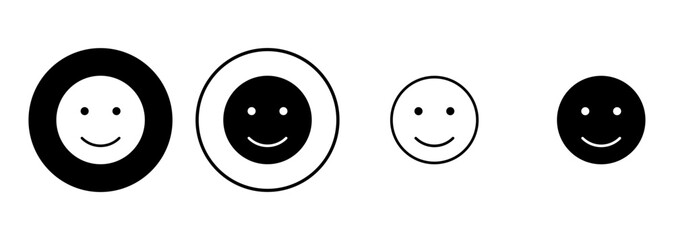 smile icon set. smile emoticon icon. feedback