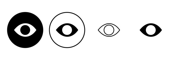 Eye icon set. Eye vector icon. Look and Vision icon.