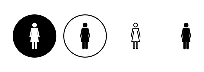 Female icon set. woman icon vector