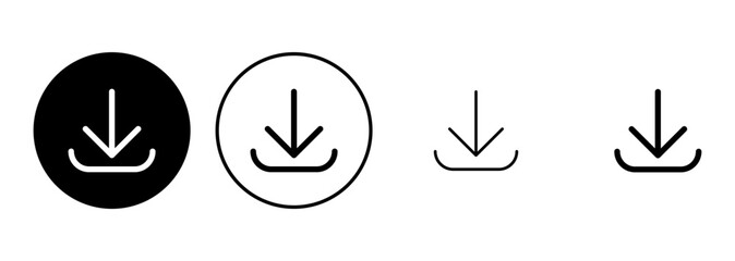 Download icon set. Download vector icon