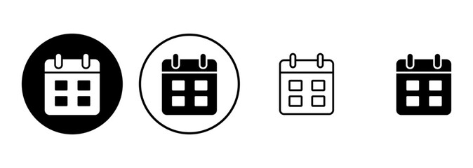 Calendar icon set. Calender symbol. calendar vector icon