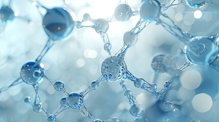 Transparent molecular bonds forming a microscopic texture, ideal for chemistry education visuals