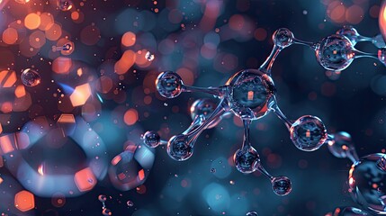 Transparent molecular bonds forming a detailed microscopic pattern, suitable for chemistry education