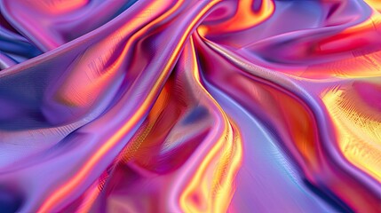 Obraz premium Vibrant silk fabric texture with a shimmering finish, perfect for elegant design projects