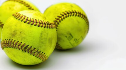 A softball team ready to play isolate on white background