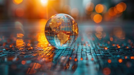 Global market volatility with economic indicators, global economic outlook, financial instability