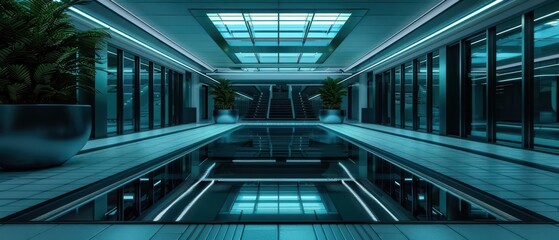 Obraz premium The youth academy is portrayed in ultramodern, supernatural scenes, with copy space, showcasing stateoftheart facilities and cuttingedge training programs for young athletes