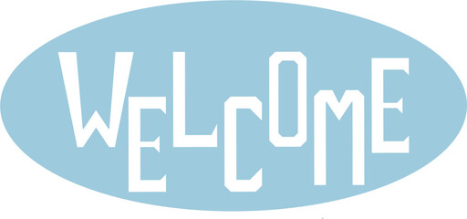 Colorful welcome graphic design illustration