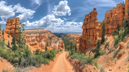 Awe-inspiring rock formations in Bryce Canyon National Park