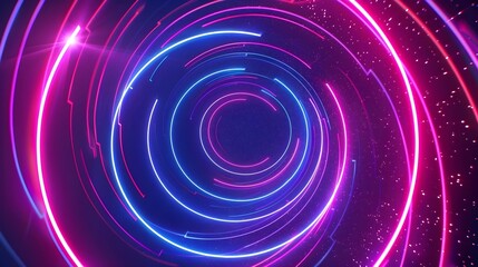 Abstract background of neon light streaks