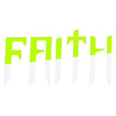 'FAITH' light blanco (green).