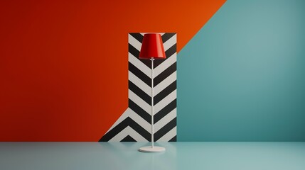 Chevron zigzag in bold colors, ideal for vibrant and eye-catching wallpaper designs. Illustrater Image, Shiny, bright, beautiful , Minimalism,