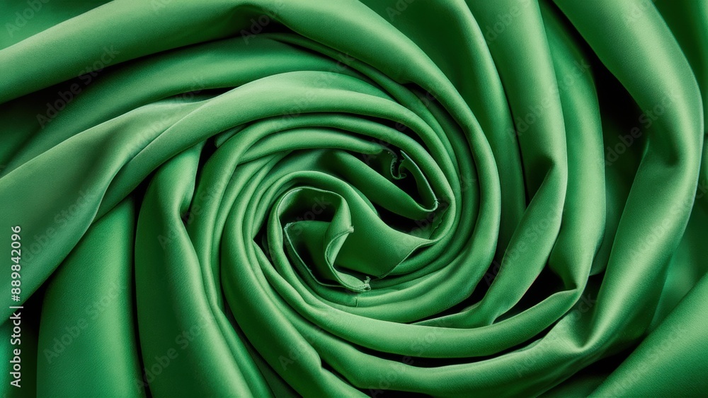 Poster a close up of a green fabric with some sort of pattern, ai
