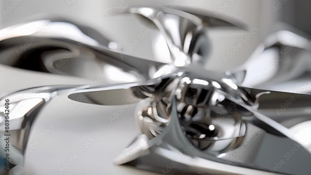 Poster the propellers of the drone are intricately designed with curved edges resembling the wings of a bir