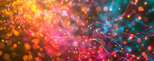 Abstract Background with Red and Blue Lights