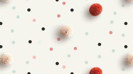 Delicate polka dots in pastel shades, great for soft and soothing nursery wallpapers. Illustrater Image, Shiny, bright, beautiful , Minimalism,