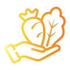 carrot Line Gradient Icon
