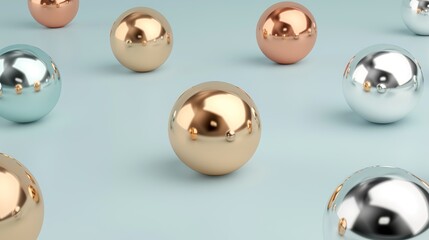 Polka dots in metallic colors, great for glamorous and festive party decorations. Illustrater Image, Shiny, bright, beautiful , Minimalism,