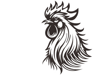 rooster Head vector / Isolated easy to edit  and high res 