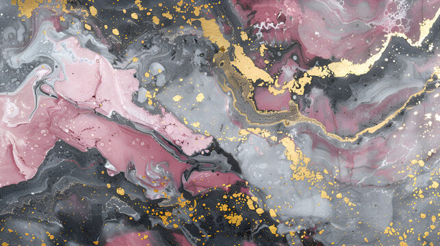 fondo marmoleado elegante y sofisticado color osa con gris y elementos en dorado cuadro decorativo para imprimir fondo para dise&ntilde;o creativo