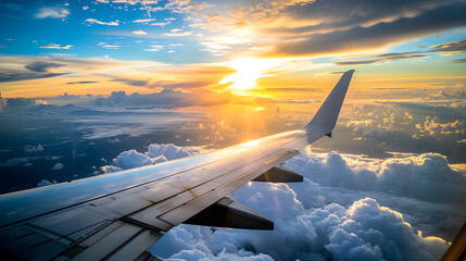 Airplane Window View