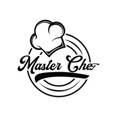 chef hat icon logo design concept vintage label circle
