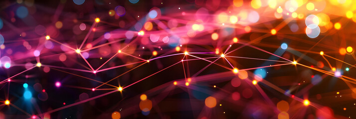 Obraz premium Abstract Background with Bright Lights and Lines