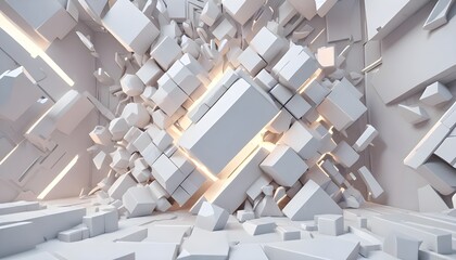 Clear Plain Shiny Soft Vintage Bokeh Cloudy Wave Like Geometric White Background or Texture