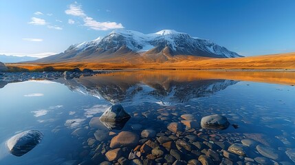 Reflections in the calm waters of Makinson Inlet
