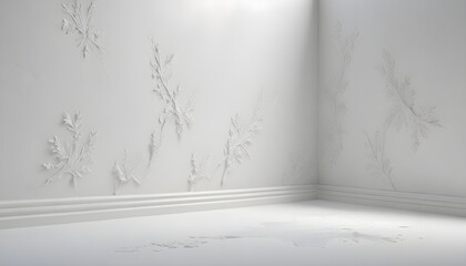 Fototapeta premium Clear Plain Shiny Soft Vintage Bokeh Cloudy Wave Like Geometric White Background or Texture