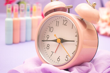 clock, time, alarm, watch, hour, alarm clock, minute, pink, alarm-clock, timer, bell, business,...