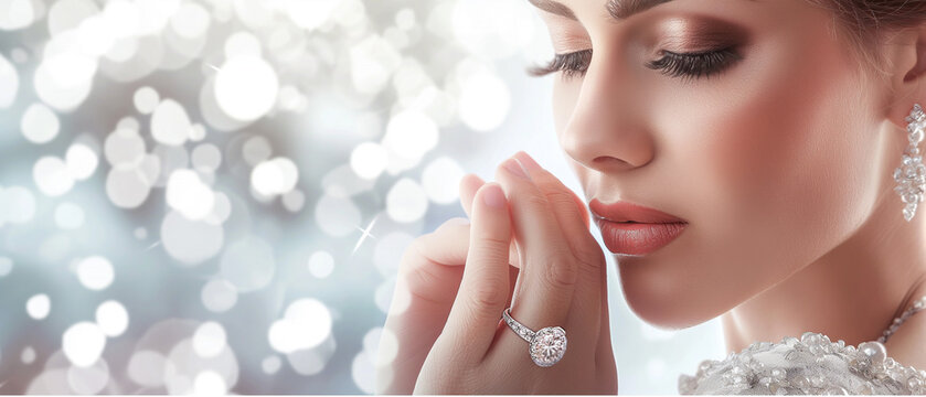 woman with a shining diamont