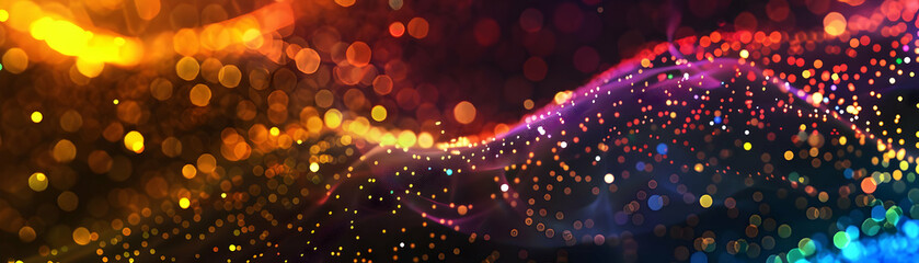 Obraz premium Abstract Background with Colorful Lights and Bokeh