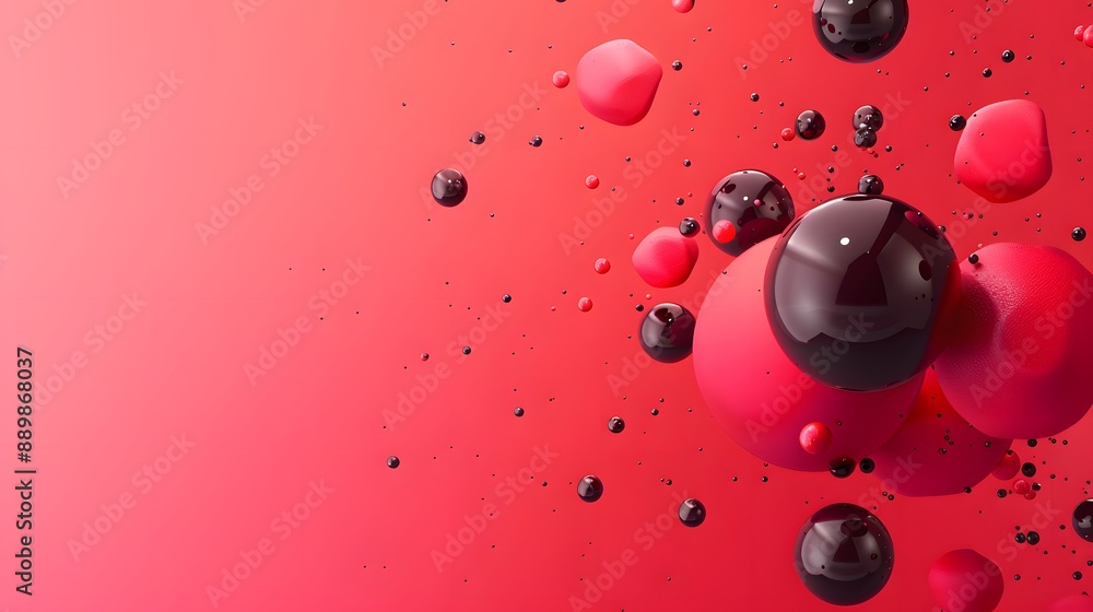 Poster abstract red waves geometric background. modern background design. gradient color. fluid shapes comp