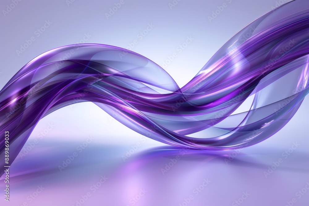 Poster abstract flowing purple fabric against a light background capturing a fluid and ethereal aesthetic i