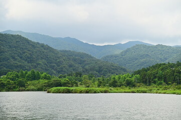 A corner of Shuanglian Pi in Yuanshan Township, Yilan, highlighting its historic natural lake and a 4-hectare floating island.
