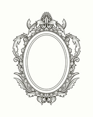 Vintage heraldric frame in Victorian style
