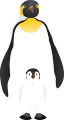 Fototapeta premium penguin north pole illustration design