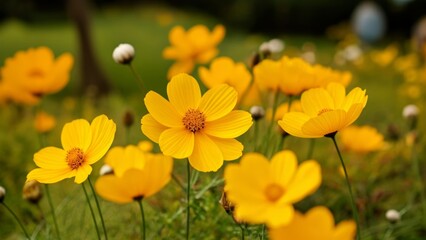 Fototapeta premium Brighten your day with a field of sunshine