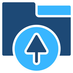 File Upload Solid Color Icon