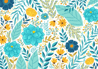 Colorful floral pattern background