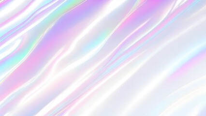 Holographic background seamless trendy iridescent light foil texture. Soft holographic pastel unicorn marble background pattern. Modern pearlescent blurry abstract swirl illustration.