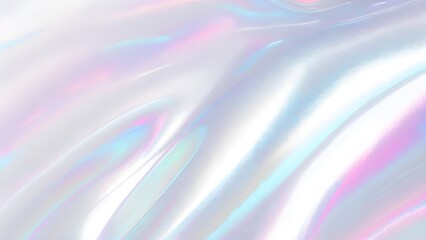 Obraz premium Holographic background seamless trendy iridescent light foil texture. Soft holographic pastel unicorn marble background pattern. Modern pearlescent blurry abstract swirl illustration.