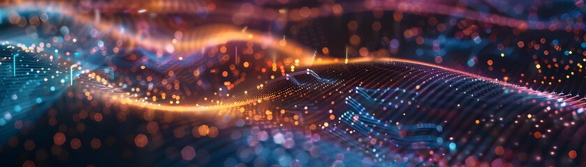 Obraz premium Abstract 3D Background with Colorful Lights