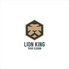 Fototapeta premium Hexagon Lion King Logo Vectro Illustrartion.eps
