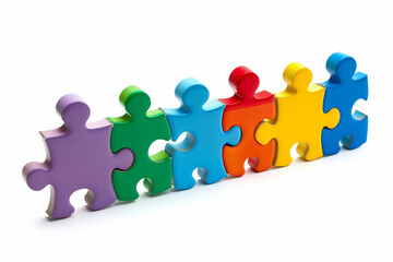 Obraz premium jigsaws team together, business concept