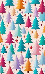 Obraz premium christmas trees background