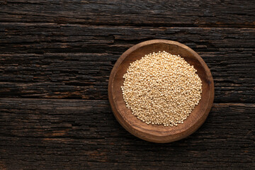 Quinoa seeds in the bowl - Chenopodium quinoa