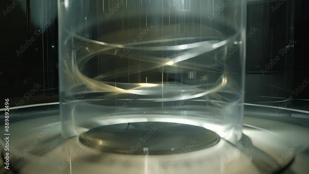 Poster a wind tunnel demonstration allowing guests to see the effects of air flow on different objects.