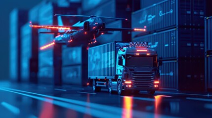 Thirdparty logistics is illustrated in an ultramodern